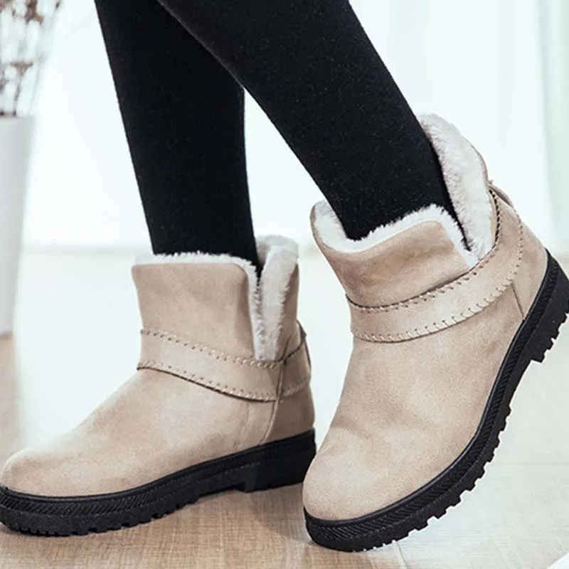 Women's Boots 2020 Fashion Plush Furry Women Shoes Snow For Winter Shoes Women Casual Lightweight Keep Warm Boots Botas Mujer