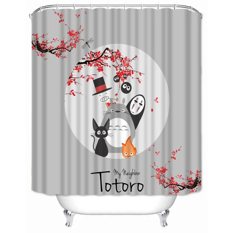 Musife Custom High Quality My Neighbor Totoro Shower Curtain Waterproof Bathroom Polyester Fabric Bathroom Curtain