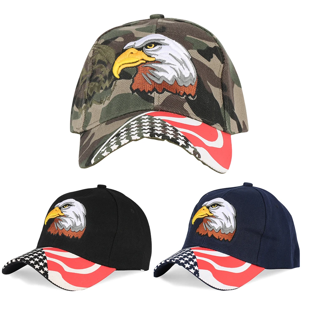 

Animal Embroidery Baseball Cap Men Hip Hop Kids Camouflage America Flag Eagle Snapback Caps Dad Fitted Casquettes Women Hats