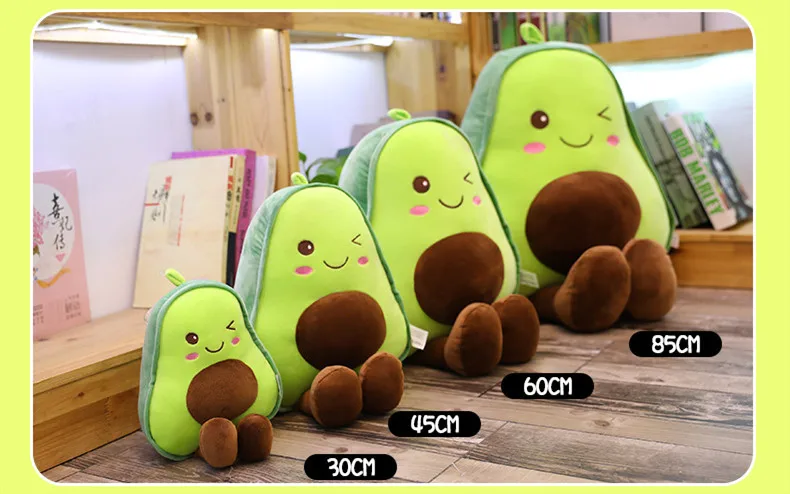 30-85cm Avocado Plush Toys Cute Avocado Pillow/Cushion Fruit Stuffed Doll Toys for Children Adult Throw Pillow Birthday Gifts 4