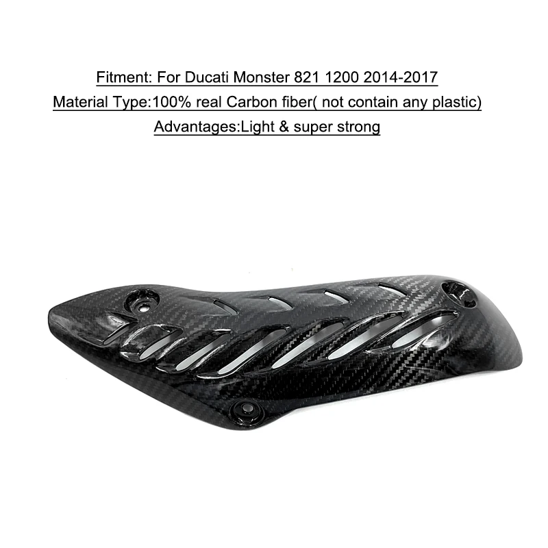 20618円 【ファッション通販】 formation カーボンファイバーマフラー管の排気シールドカバーガードマフラーカバー互換性のあるDucati Monster 821 2014 2015 Color : Carbon fiber