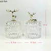 Green Glass Storage Jars Tea Canister Candy Pot Golden Deer Decorative Storage Jar with Cover Transparent Spice Organizer Box 3