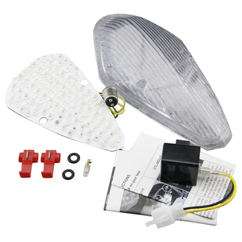 

E-Marked Motor LED Tail Light Taillight integrated Turning Signals For Honda VTX 1300 Clear