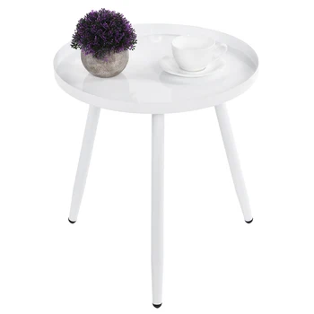 

Modern Stylish Round End Table 3 Legs Side Table Coffee Desk Tea Table Creative Fruit Snack Plate Tray Storage Table Sofa Side