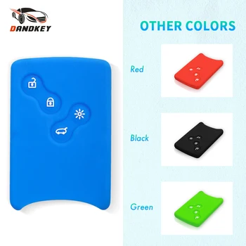 

Dandkey 30pcs 4 Button Silicone Rubber Key Cover Case Protector For Renault Clio Logan Megane 2 3 Koleos Scenic Card Car-Styling