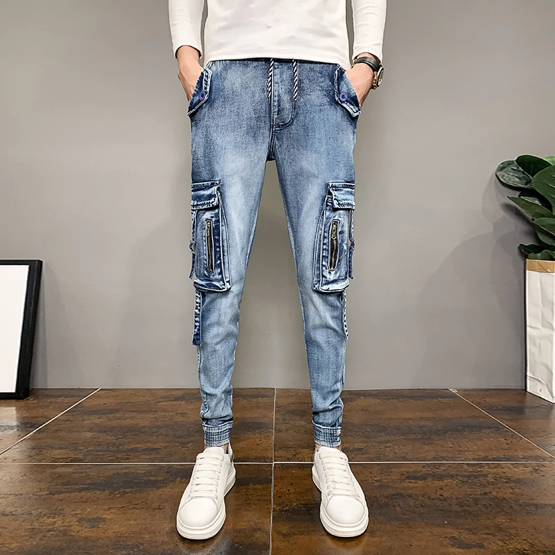 Celana Jeans Kasual Saku Samping 