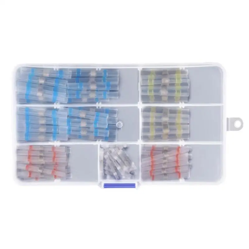 120pcs box 50 шт. водонепроницаемый припой Уплотнение Термоусадочная Стыковая проволока разъемы терминалы - Цвет: 120pcs box