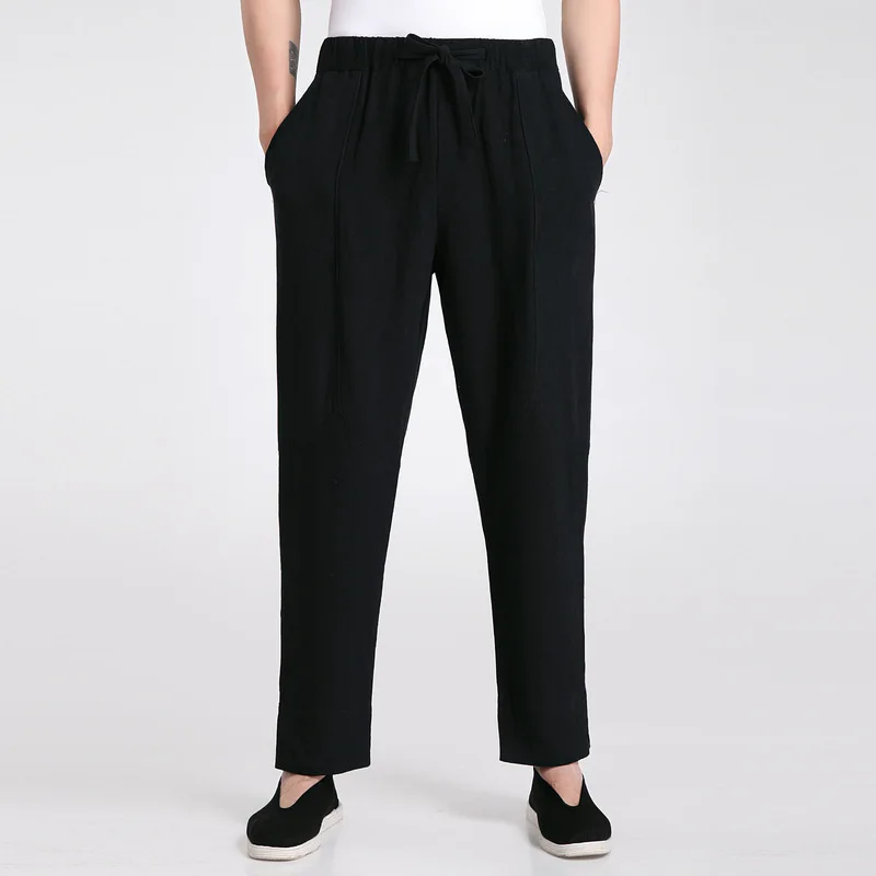 

Chinese-style Chinese Style Crepe Linen Pants 2608-5 Flax Pants Harem Pants/Set