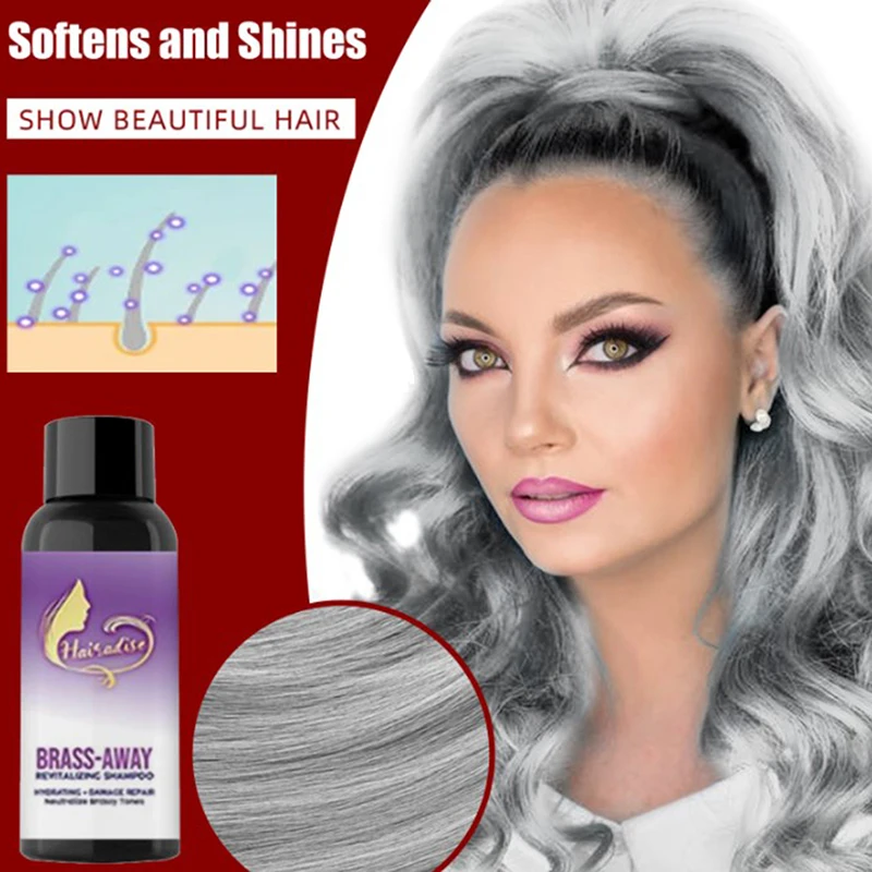 100ml Blonde Purple Hair Shampoo Brassy Toner Remove Yellow Shampoo