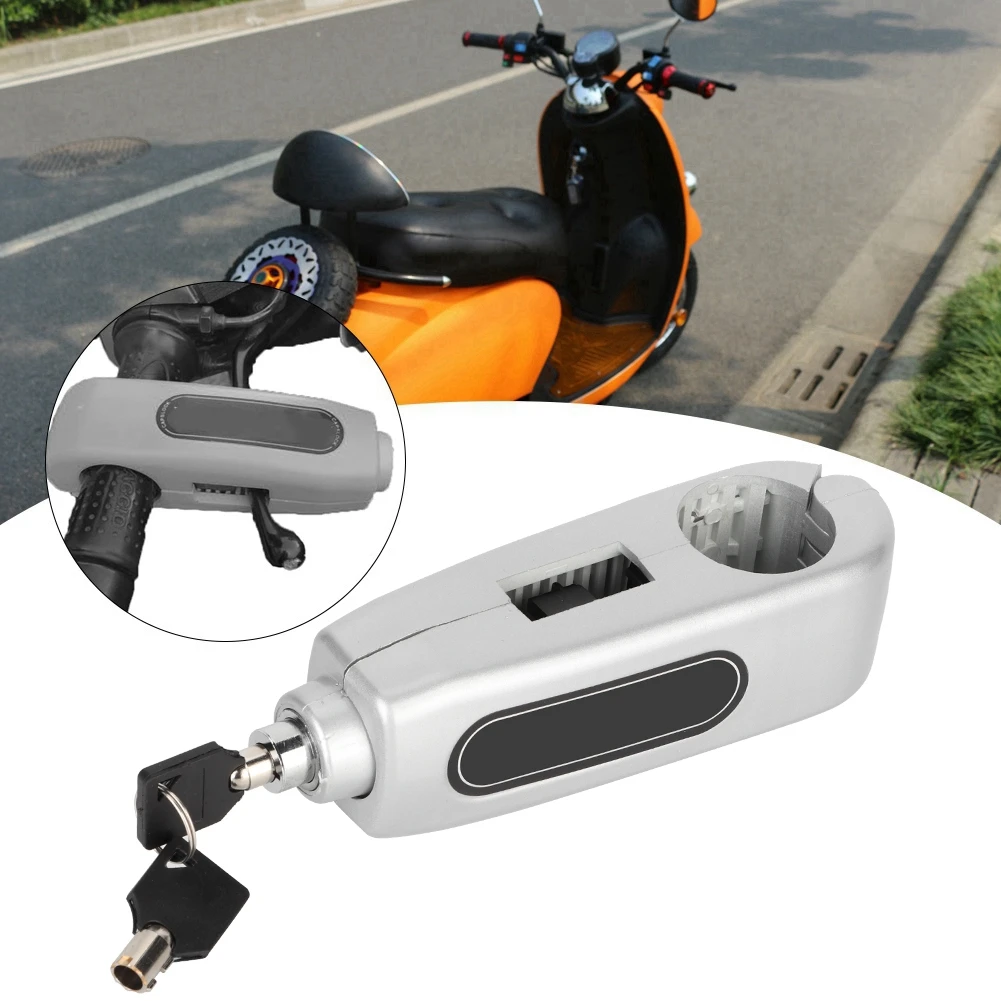 

Motorcycle Grip Lock Universal Motorcycle Handlebar Brake Lever Lock Throttle Grip Anti Theft Security Locks With Key Rubber Pad
