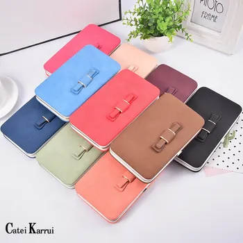 

Catei Karrui 2020 New Korean version of the women's wallet long mobile phone bag bow lunch box female bag tide