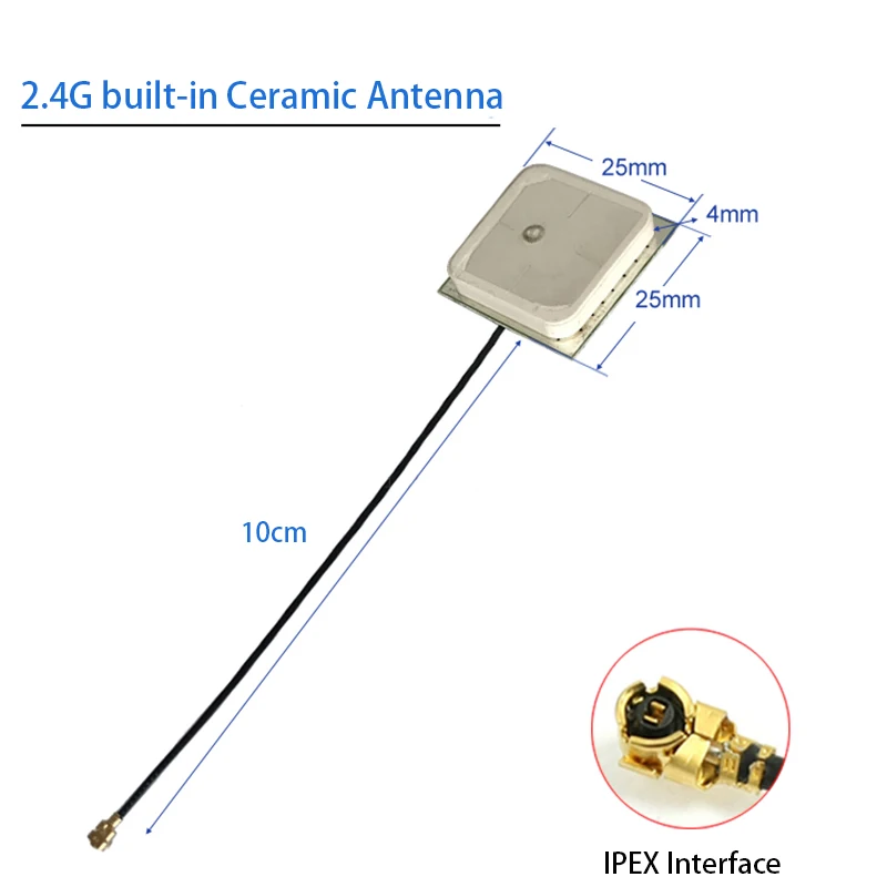 2.4G Built-in Ceramic Antenna IPX Interface 8dBi Gain 10cm Cable ZigBee Bluetooth WIFI UAV Aerial Remote Control