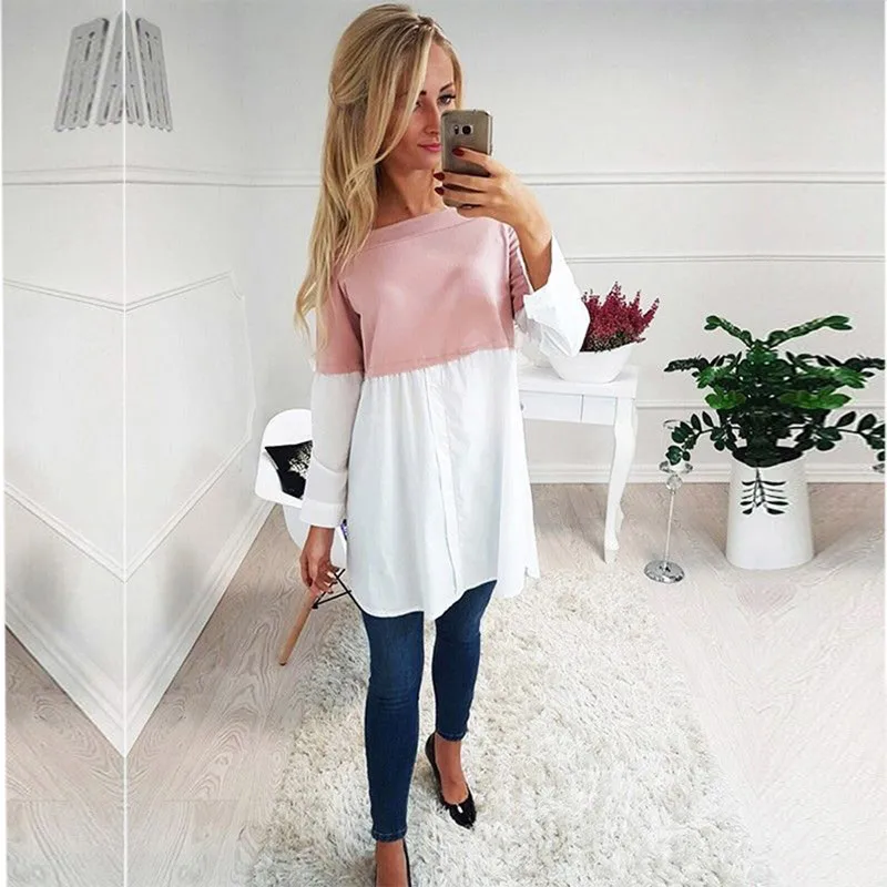 Женские футболки для беременных Лоскутная Одежда большого размера топы женщин с