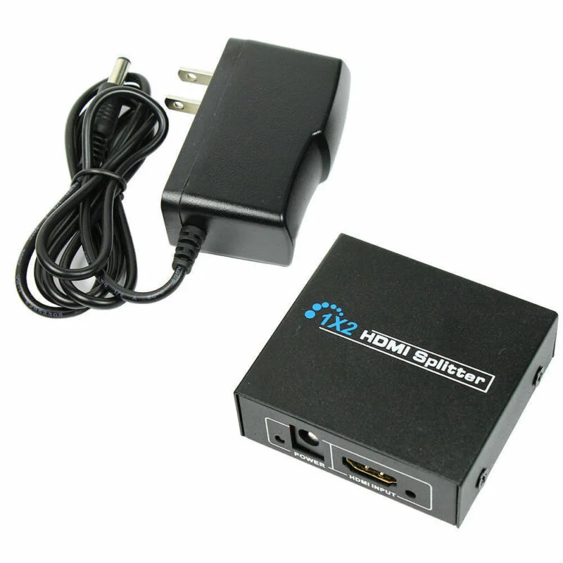 Металлический черный Full HD HDMI сплиттер ретранслятор усилитель 3D 1080P 4K переключатель коробка набор
