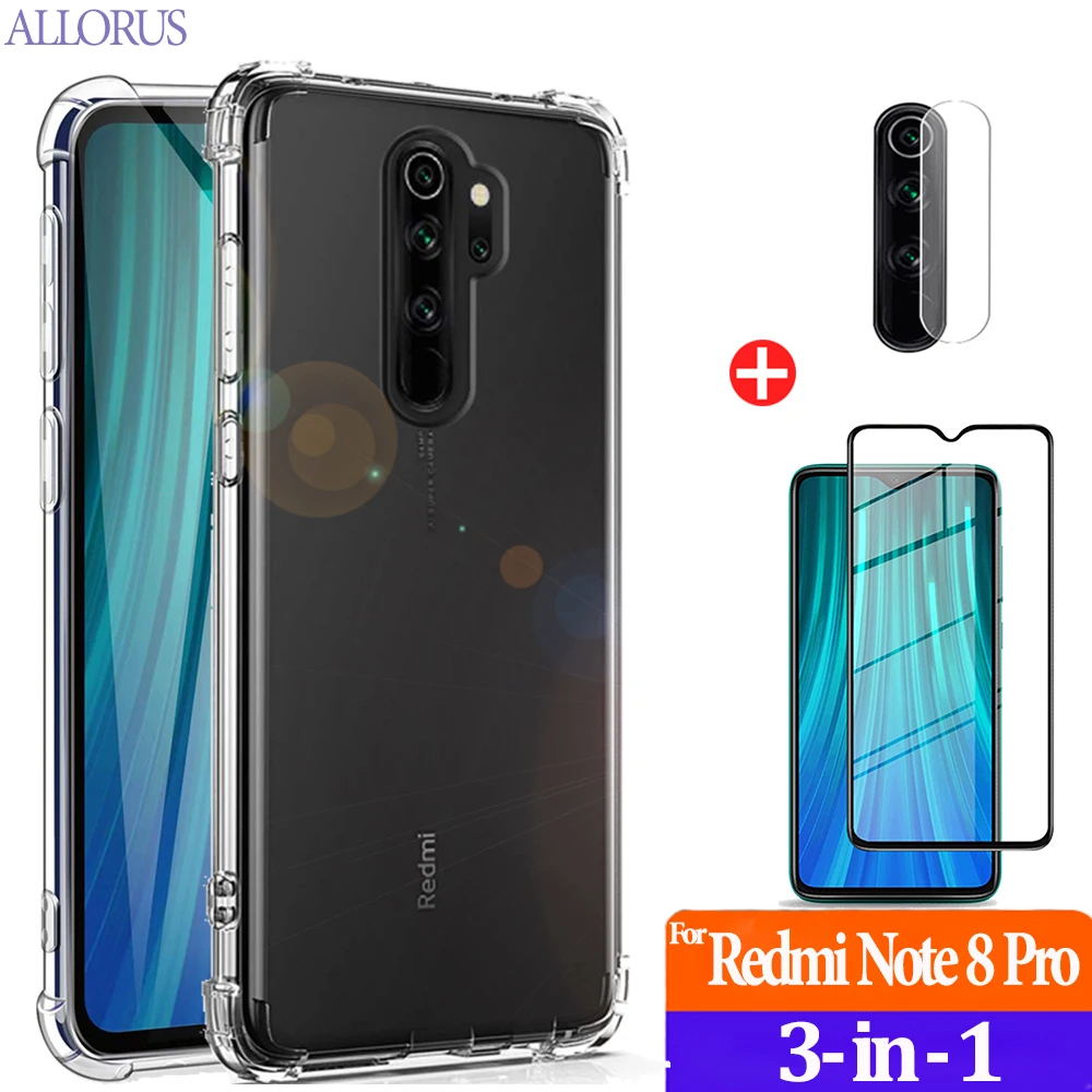 Прозрачный чехол Redmi Note8 Pro 8 T Мягкий Силиконовый противоударный | Отзывы и видеообзор