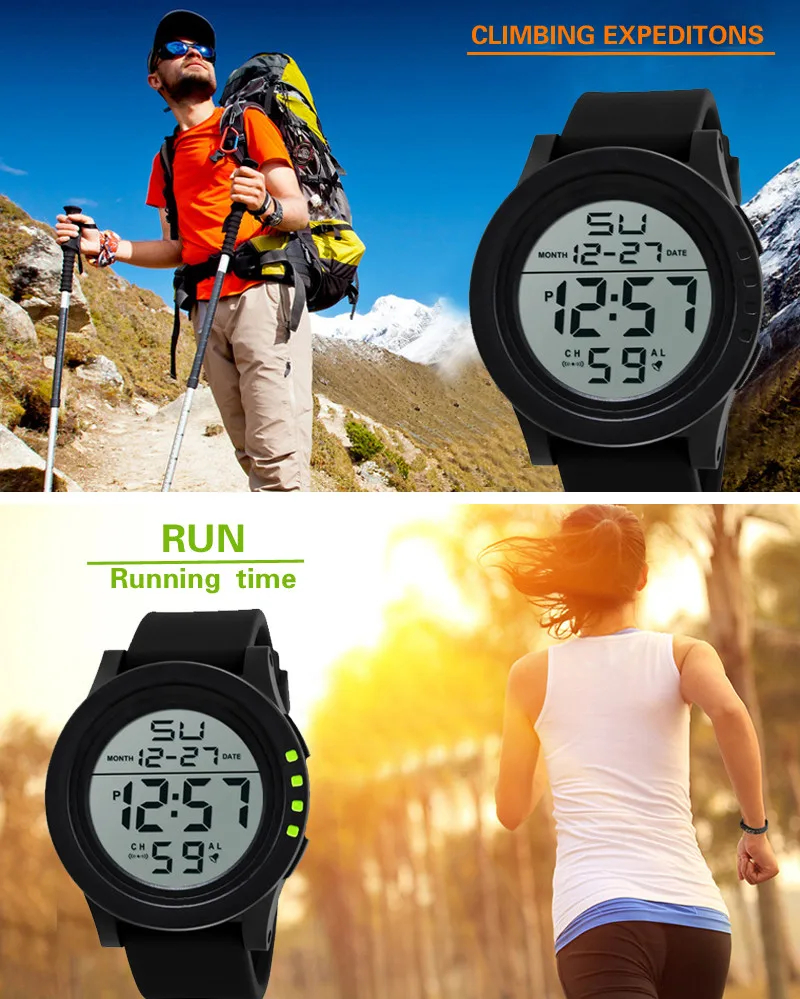 Mens Digital Led Watches Date Sport Men Outdoor Electronic Watch 30m Waterproof Casual Business Women's Sport Wrist Watch Relogi