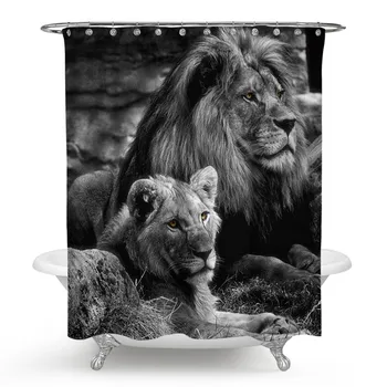 

Wolves Printed 3d Shower Curtains Waterproof Polyester Cloth Bathroom Screen Bath Curtain Bath Screen Decor Curtains With Hooks