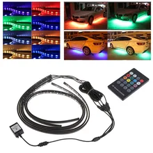 Новое поступление RGB светодиодная лента под Автомобильная трубка нижнее белье светящиеся системы неоновый свет дистанционного C45