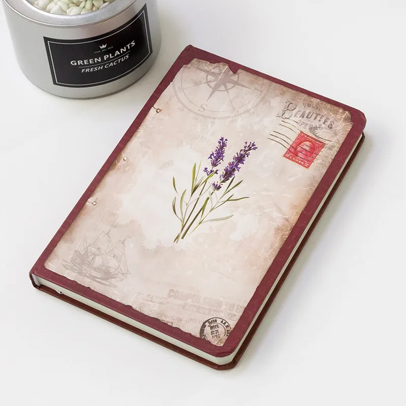 Retro Padrão Jingu Sonho Caindo Flor Pano Criativo Retro Estilo Europeu Estudante Bloco de Notas Superfície Dura Caderno Diário Livro - Imagem 2