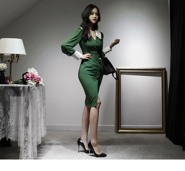 2022 فستان بسيط بابه واكمام طويله تصاميم كوريه جديد فساتين العيد لعام