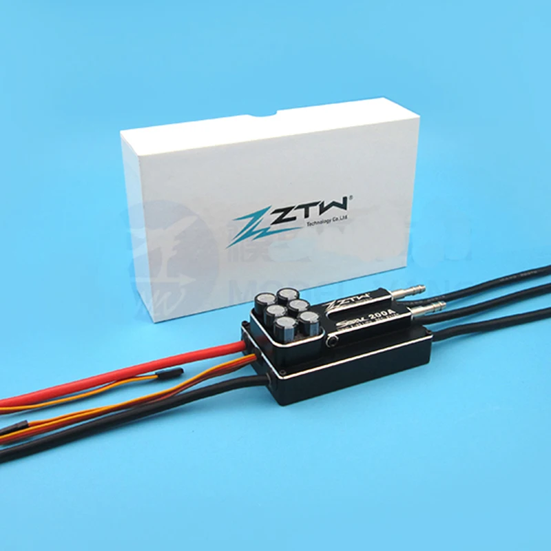 ZTW уплотнение бесщеточный ESC 200A 2-8S SBEC/300A OPTO HV 6-14S двойной способ водонепроницаемый электрический регулятор скорости для RC лодки
