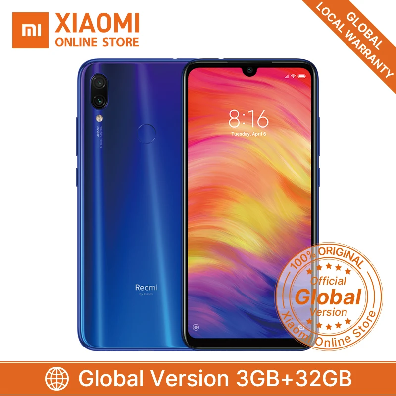 Глобальная версия Xiaomi Redmi Note 7 3 ГБ 32 Гб сяоми редми нот cмартфон Snapdragon 660 4000 мАч QC 4 0 6