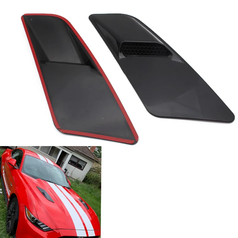 

Car Air Intake Scoop Bonnet Hood Vent Front Hood Vent For 2015-2017 For Ford For Mustang Panel Trim Black