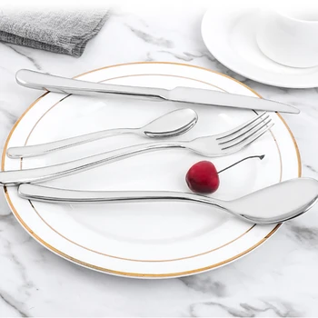 

18/10 Steel Flatware Stainless Western Tableware Set Dinner Spoon Knife Fork Spoon Knife Set Stainless Steel Cutlery 50F014