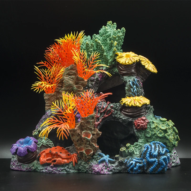 Resin Coral Decoration Colorful Fish Aquarium Decoration Artificial Coral For Fish Tank Resin Reef Rock Lanscaping Ornaments Decorations Aliexpress
