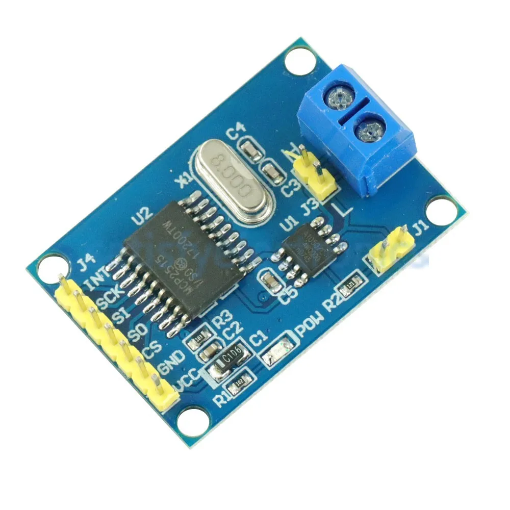 MCP2515 CAN шина Модуль платы TJA1050 приемник SPI для 51 MCU контроллер рычага