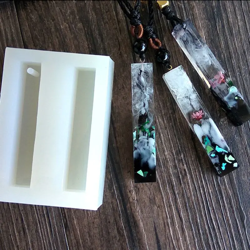Прямоугольник Бар смолы силиконовые формы эпоксидной смолы DIY кулон изготовление ювелирных изделий Инструменты