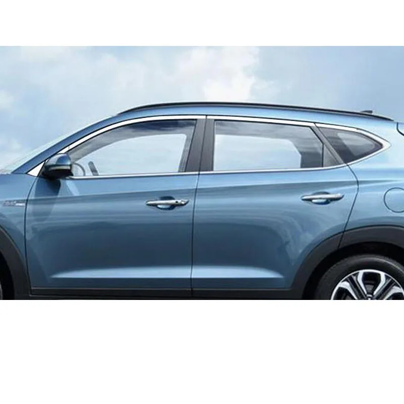Для hyundai Tucson стайлинга автомобилей стикер гарнир столб окно средняя полоса отделка рамка лампы капот запчасти