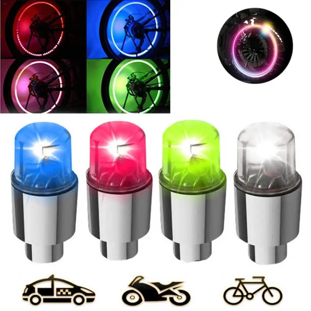 2pcs Lights Tyre Wheel Valve Cap Light Lamp Double Sensors Tire Caps Air Cover Rim Stem Car Accessory | Автомобили и мотоциклы