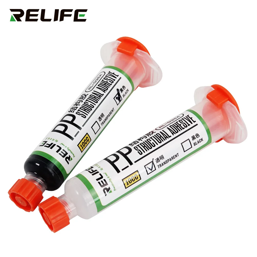 

RELIFE RL-035A PP Structural Adhesive Black for Phone iPad Rear Glass Frame Bracket Bonding With 5 Needles