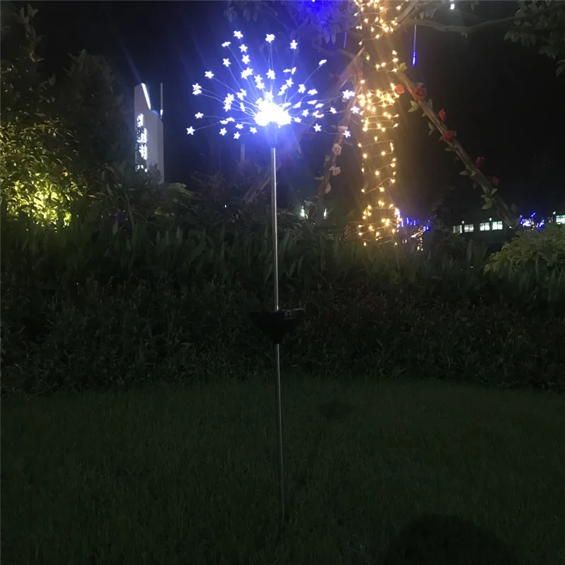 

2pcs 90LED Solar Power Garden Light Christmas Lights Outdoor Fireworks LED Lawn Lamp PI669