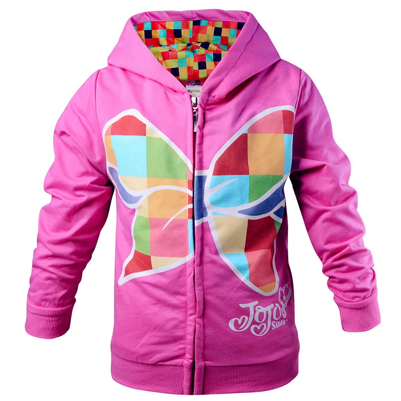 5206-rosered JOJO siwa/Детский свитер; Рождественская одежда; футболка для девочек; топы для маленьких девочек; хлопковая куртка с капюшоном; jojo siwa; одежда для малышей - Цвет: 5206-rosered