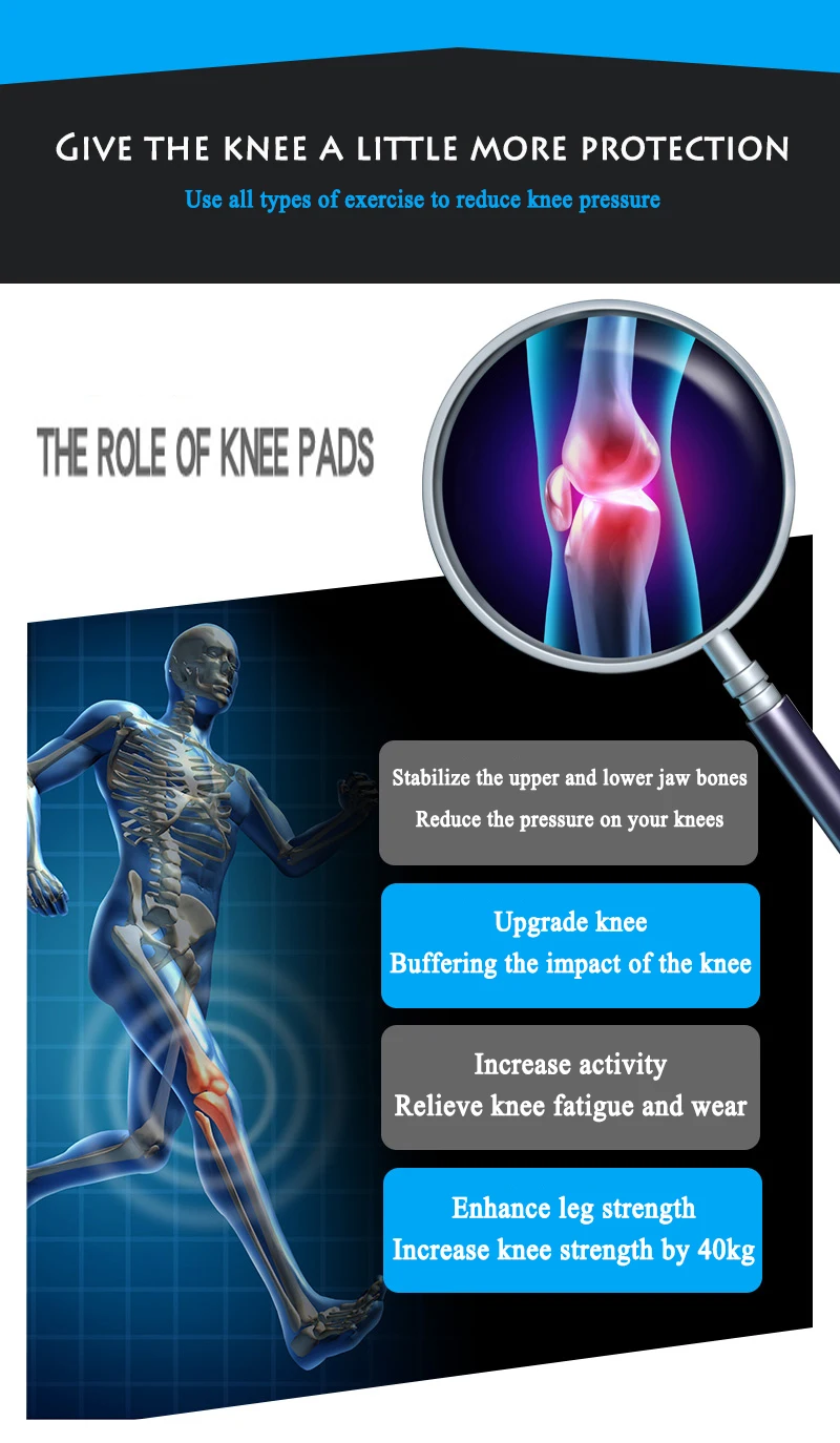 Joint Support Knee Booster Breathable Non-slip Power Lift Joint Support Knee Pads Powerful Rebound Spring Force Knee Pads