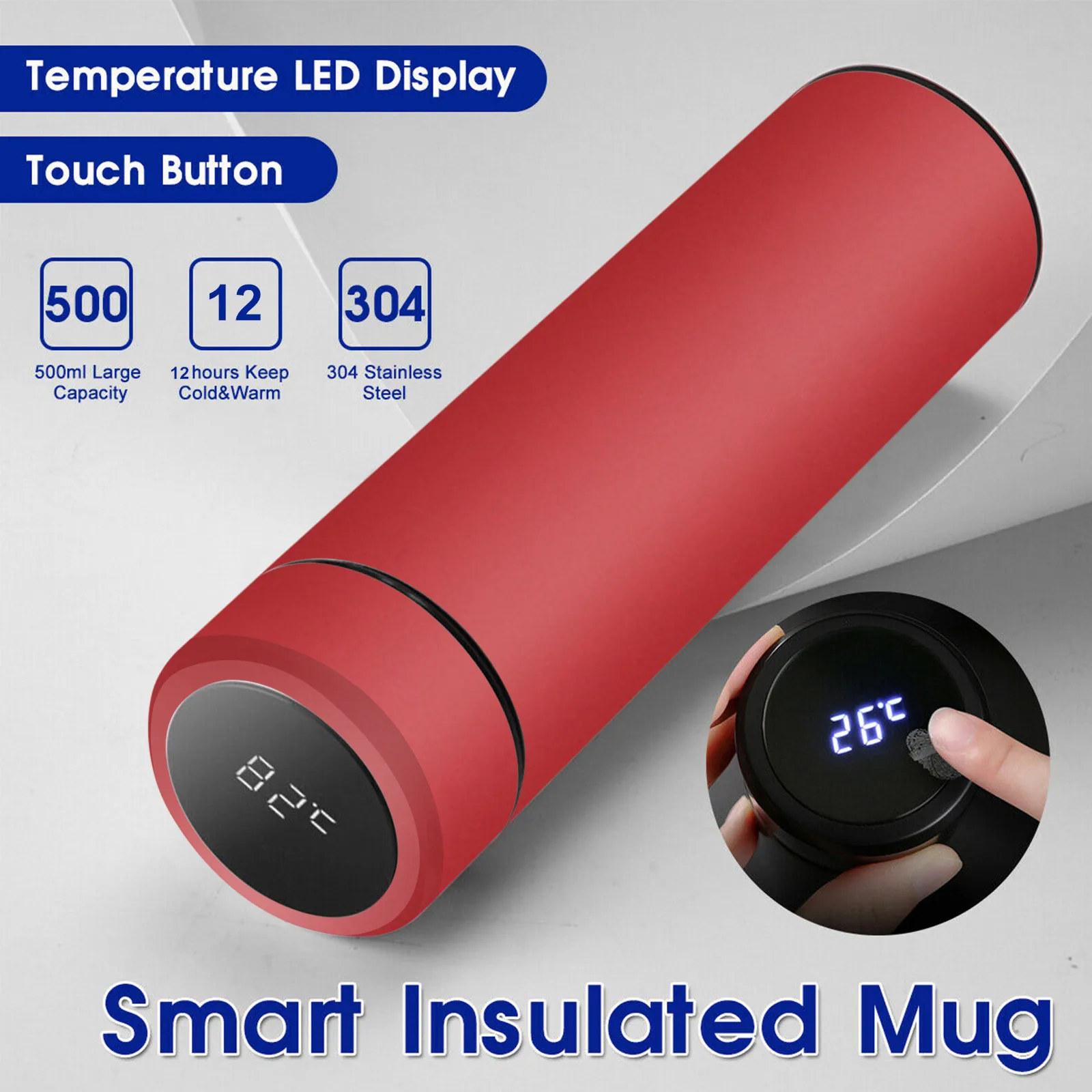 500ml Smart Insulation Male and Female Portable Students High End Simple Bottle  Creative Personalized Trend Bulk Tea Cup|Smart Remote Control| - AliExpress