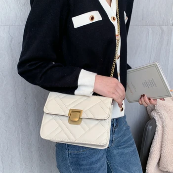 

Women Shoulder Flap Bags Purses and Handbags Crossbody Bags for Women Casual Mini Messenger Bag for Girls Pu Leather Chains Bags