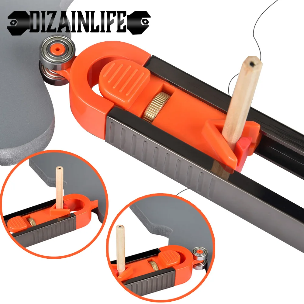 Multifunctional Profile Scribing Tools Contour Gauge Irregular Radian