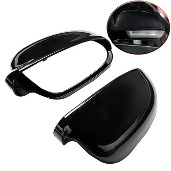 

2Pcs Car Rearview Mirror Cover Wing Side Mirror Shell for Volkswagen Jetta Golf MK5 Eos