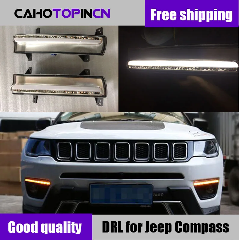 Для Jeep Compass 2017 2018 динамический желтый указатель поворота реле 12V светодиодный