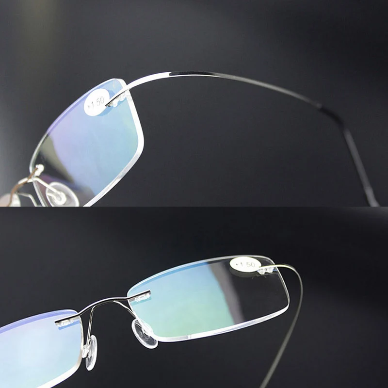 Очки по рецепту для чтения очки Для мужчин Для женщин металлический каркас прямоугольные диоптрий+ 1,00 1,50 2,00 2,50 3,00 3,50 модные очки