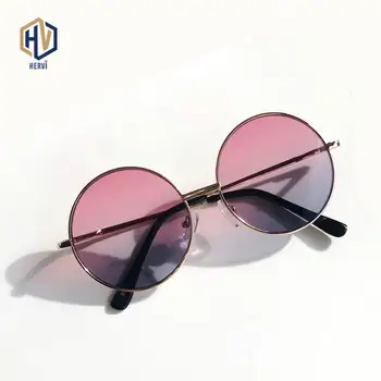 

Retro Round Sunglasses for Children Brand Designer Metal Sunglasses Multicolor Transparent Ocean Lenses Glasses UV400