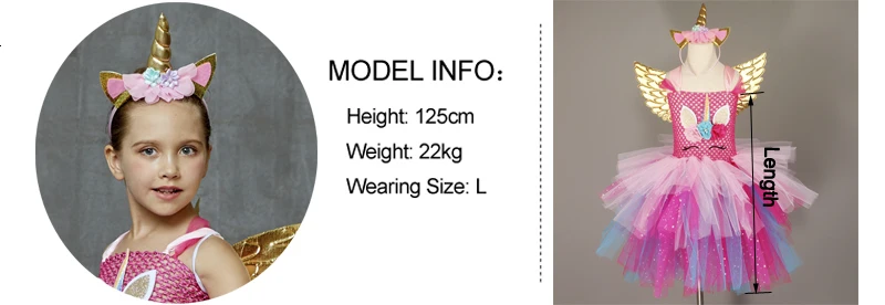 Glittery Unicorn Princess Pageant Flower Girl Tutu Dress Kids Party Costume with Headband and Wings Halloween Cosplay Girl Dresses (18)