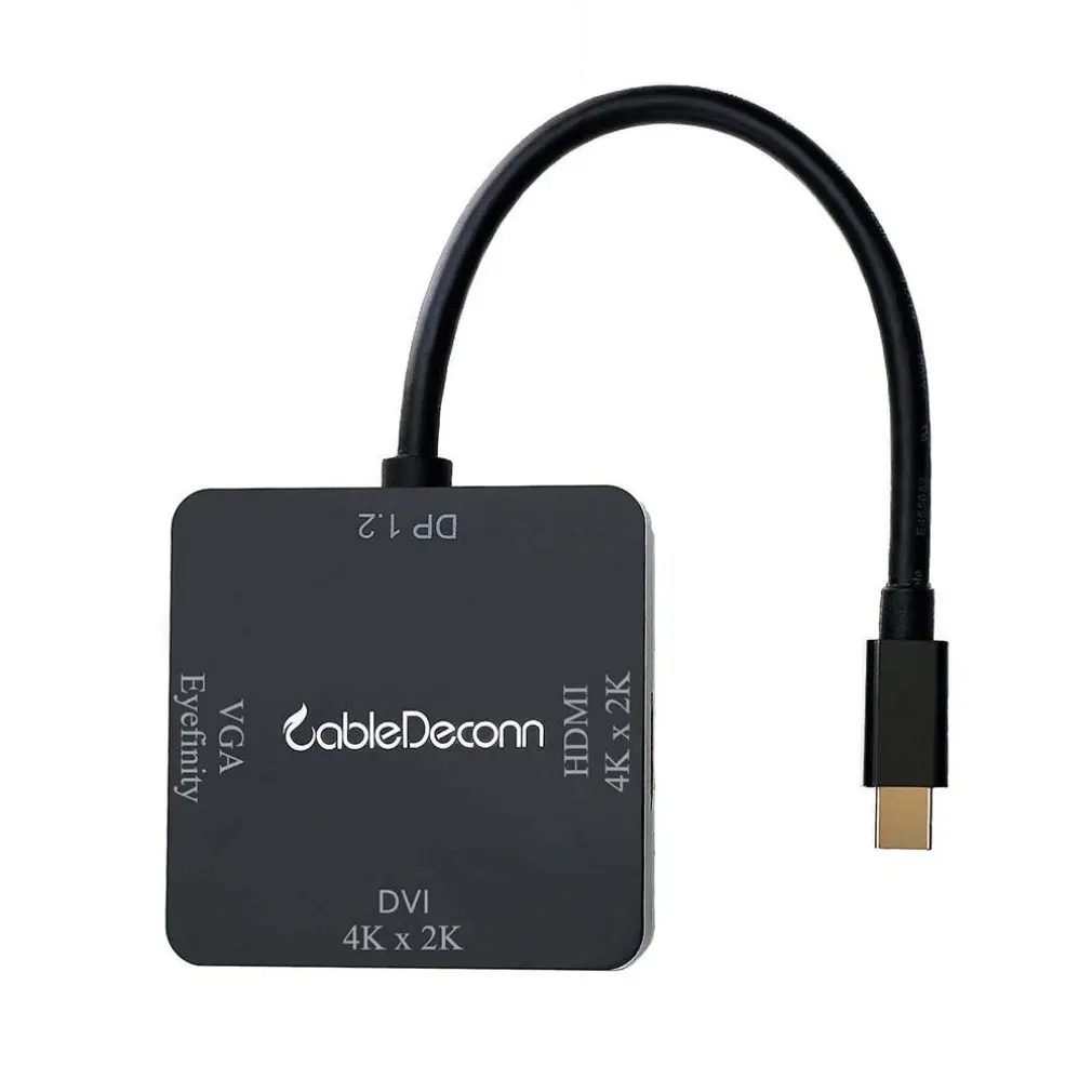 

Surface Mini Dp1.2 Version To Vga Hdmi 4Kx2K Dvi Three-In-One Connection