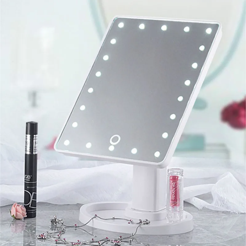 Mioor Регулируемый 20/16 светодиодный Профессиональный зеркало с подсветкой для макияжа с сенсорным экраном портативная увеличительная настольная лампа косметическое зеркало