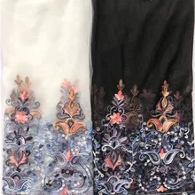 Изысканная 3D кружевная вышивка бабочки ткань многоцветная золотая нить свадебное платье свадебные ткани тюль ткань DIY платье