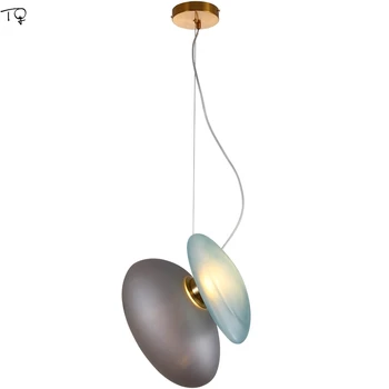 

Nordic Designer Atmosphere Cobblestone Glass Pendant Light Art Decor Home Suspension Luminaire Bedroom Restaurant Cafe Bar Study