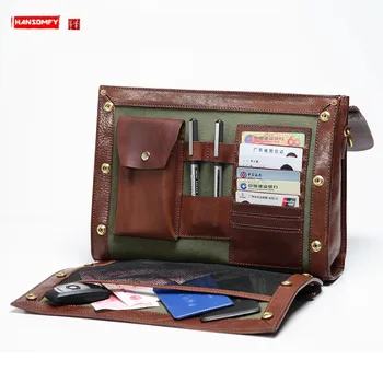 

Business Men's Handbag Massenger Bag Stylish Guy's Leather Shoulder/Crossbody Bag Casual Briefcase